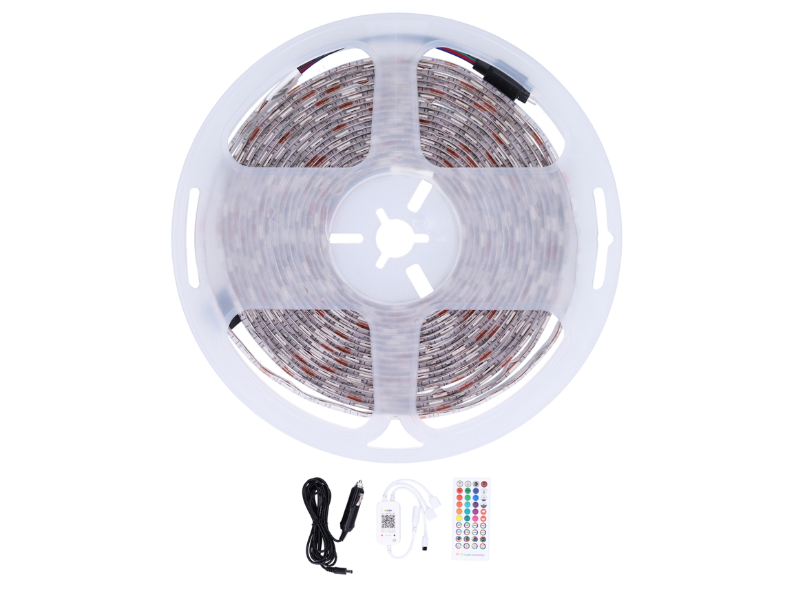 Fita de Luz Rgb 5m À Prova D'água com Modo Música | S/MARCA