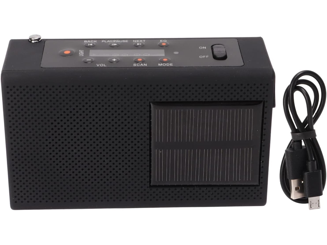 Rádio De Emergência Com Manivela, Bluetooth, Fm, Usb E Lanterna