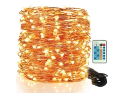 Cordón de Luces Led 10 Pies 300 LEDs reguláveis, certificado Ul para exteriores S/MARCA