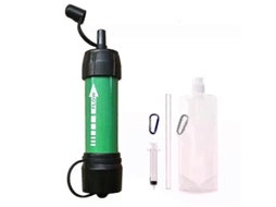Filtro de água portátil de emergência ELECTVAULT1 para uso externo, para caminhadas e acampamentos