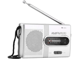 Mini Rádio Portátil Prateado Am/fm com Altifalante ZYBLSSBB