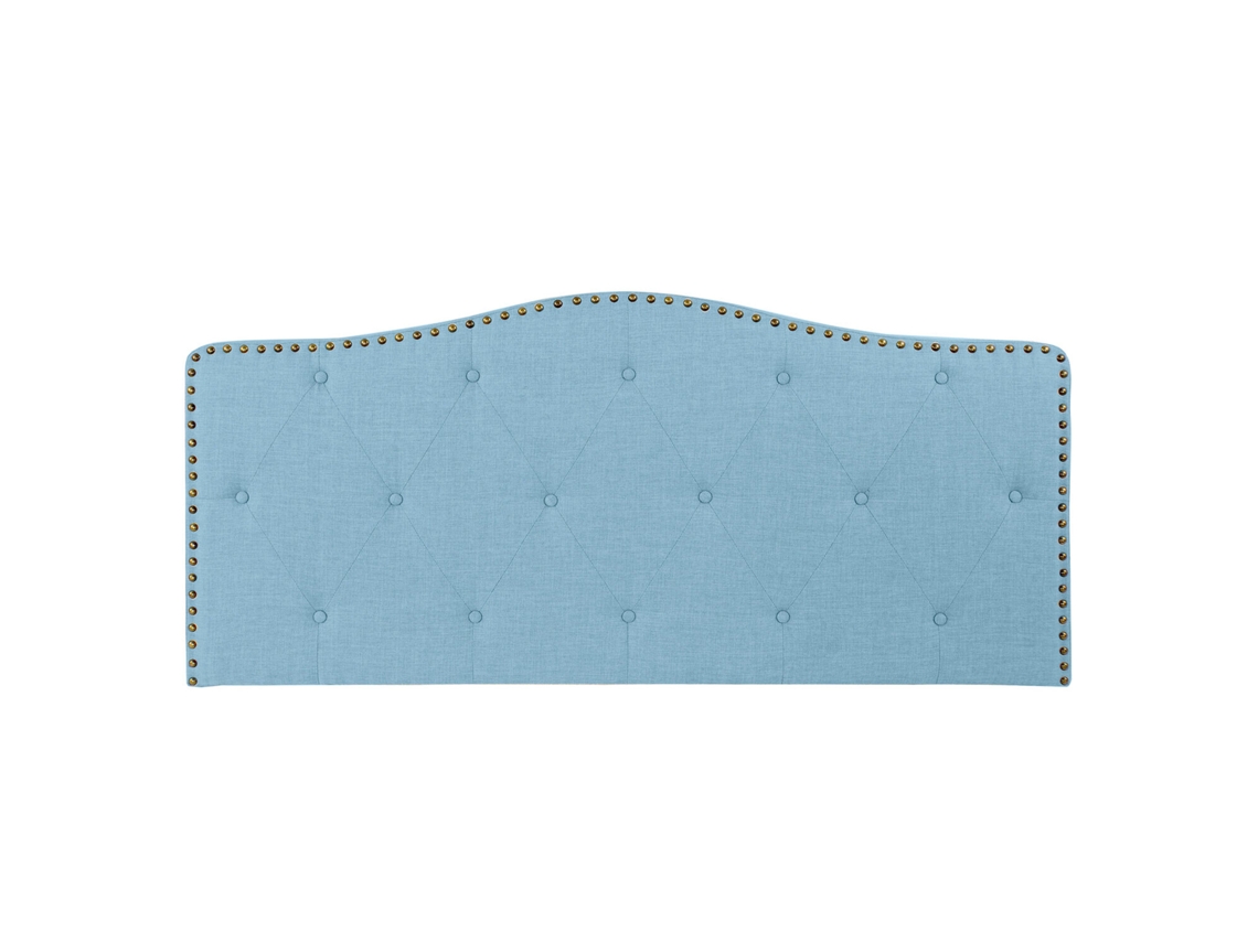 Cabeceira de cama ALEXANDRA HOUSE LIVING em Poliéster com detalhes em madeira de seringueira (146x6x68cm)