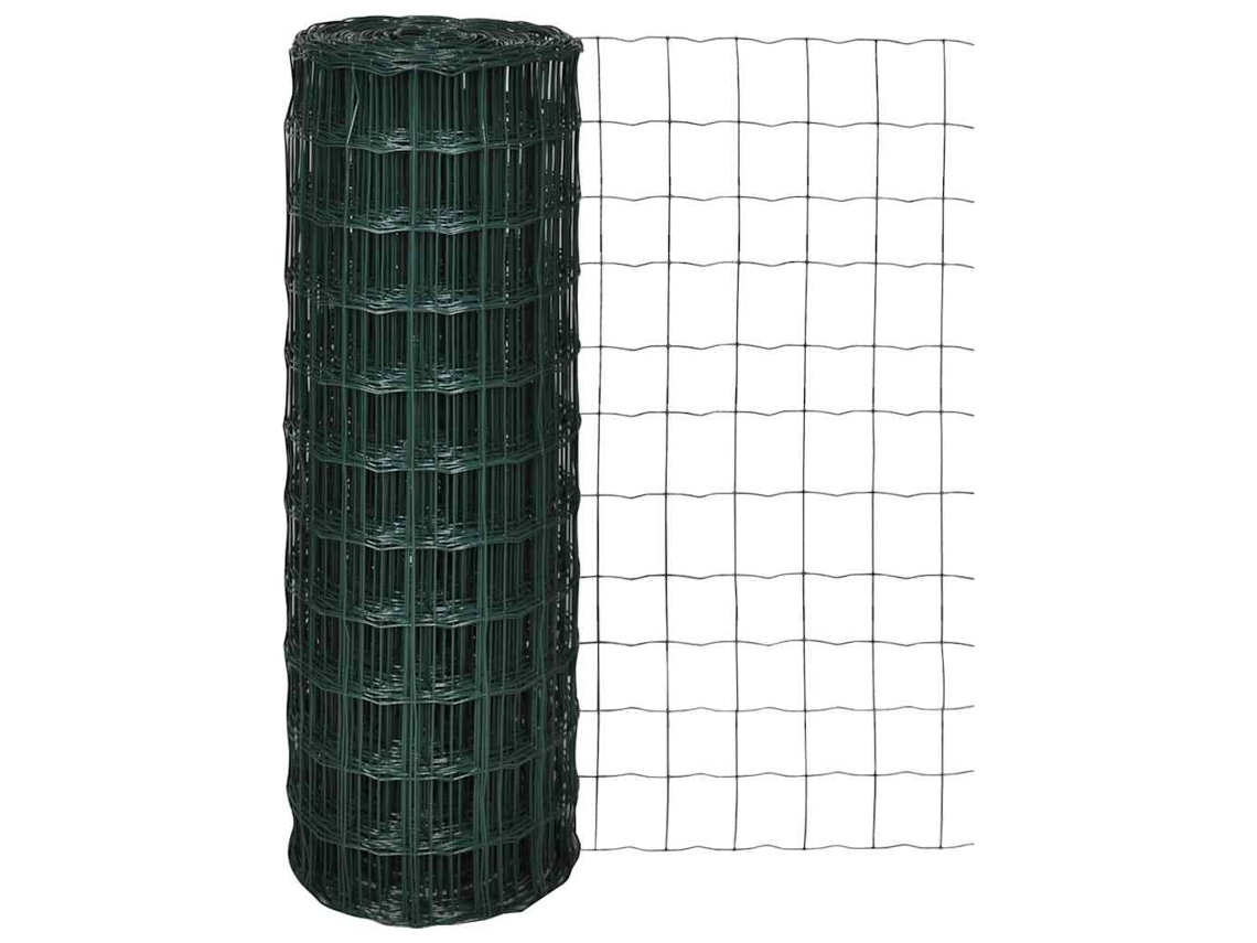 Vidaxl Cerca 10 X 1,2 M Aço Verde