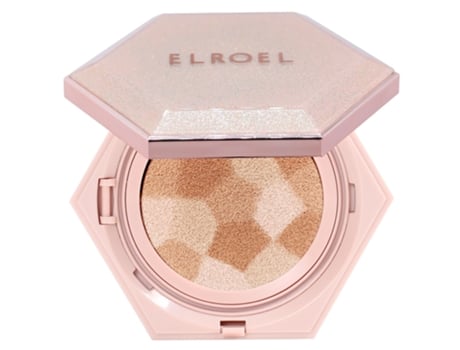 Base Cushion FPS 50, 21 Bege Claro, 12,5g, Cobertura de Precisão para Pele Radiante, Elroel
