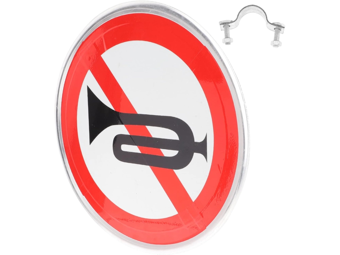 Placa Refletora de Alumínio "proibido Buzinar" para Decoração de Jardim. SFUSHOS