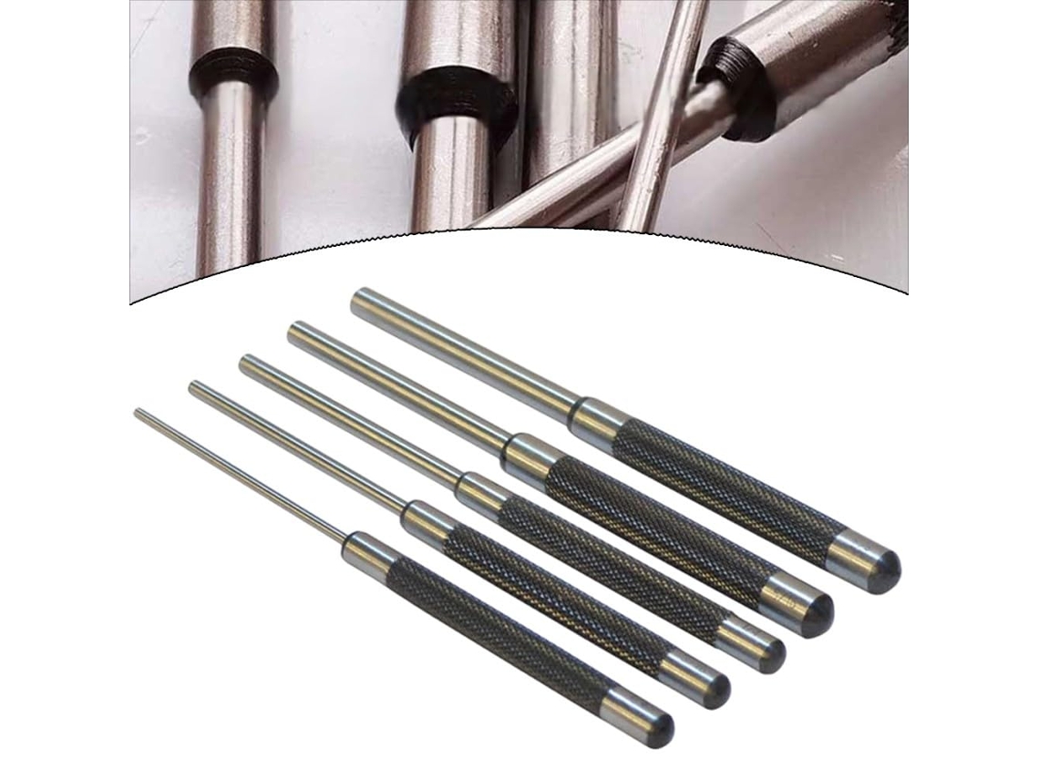Conjunto De Punções Aço Carbono 20 Cm (8") Comprimento Com 5 Tamanhos