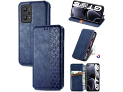 Capa Fólio Tipo Smartphone Proteção Total Chip para Oppo Realme Gt Neo 2 HONGWE. Pele Azul