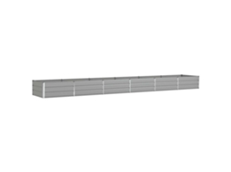 Conjunto 1 Vaso De Jardim Vidaxl Cinzento-claro Aço (580 X 100 X 45 Cm)