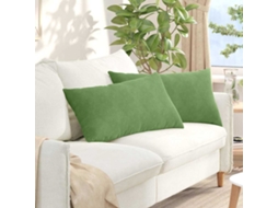 Vidaxl Travesseiros De Sofá 2 Pcs Verde Claro 80 X 40 Cm