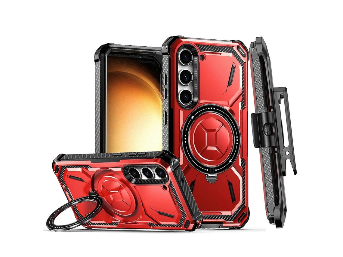 Capa Protetora Armor Series Com Clipe Traseiro Para Samsung Galaxy S23+ 5g