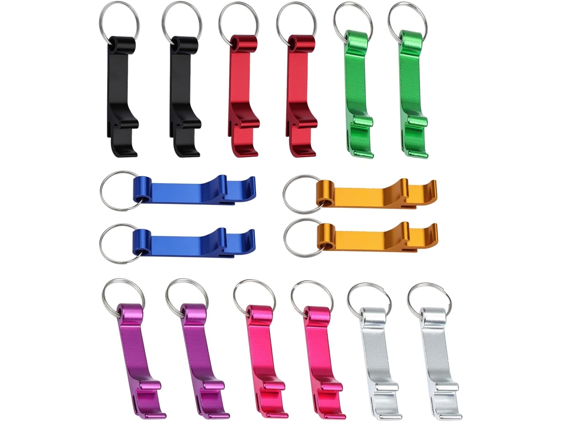 16 Abridores Cerveja Alumínio Tipo Chaveiro Mini Portáteis, Garra/barra ZYBLSSBB