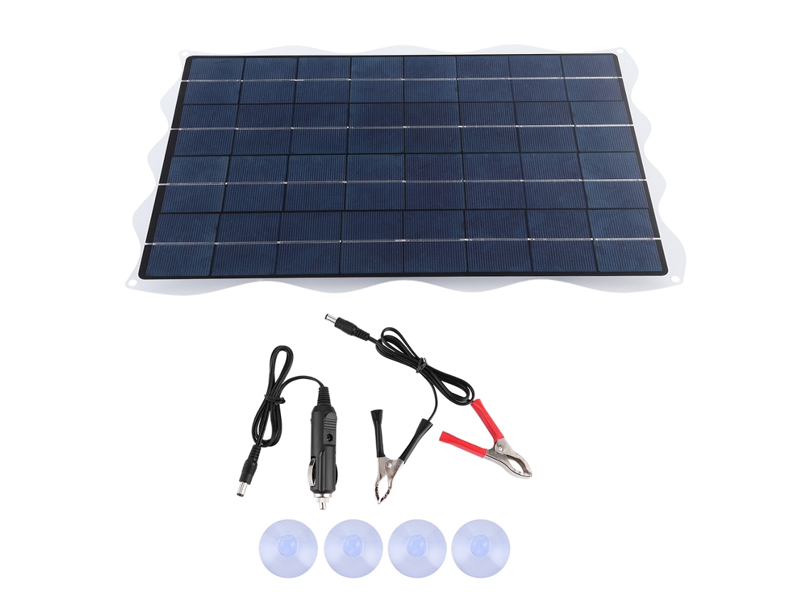 Painel solar de 20 W e 18 V (com suporte, tipo portátil para uso externo)