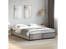 Estrutura De Cama 135x190 Cm Derivados De Madeira/metal
