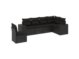 Garden Sofa Set, Garden Sofa Sets Vidaxl Preto Rattan / Vime (n/a)
