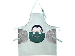 2026 delantal de Animalito Cútico Impermeable Ajustable para Cocina Barbacoa Niños Adolescentes Pingüino