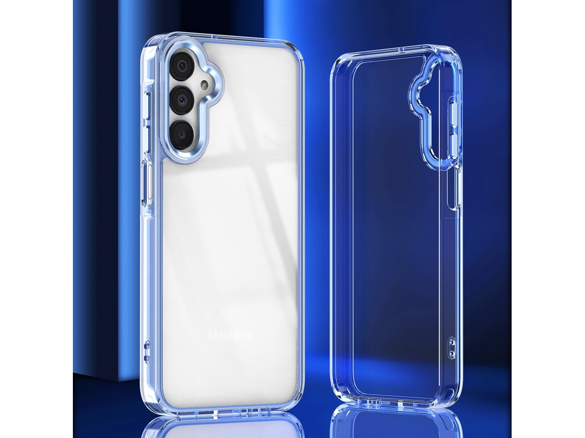 Capa Para Samsung Galaxy A35 Silicone, Antichoque Azul Elysve