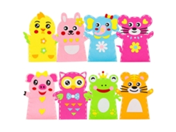 Mali kit de 8 Marionetes de Mão de Feltro Animais Diy para Crianças Brincadeira Educativa