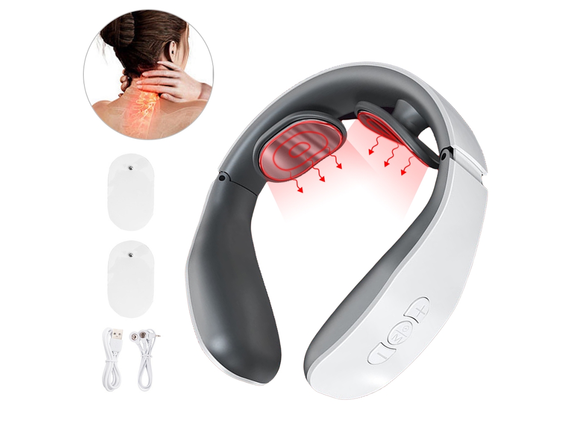 Massageador Inteligente Para O Pescoço Alivia Dores Musculares No Instrumento Multifuncional Recarregável Fisioterapia Cervical E Protetor De Pescoço.