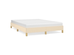Bed Frame, Bed Frames Vidaxl Creme Tecido (140 X 200 Cm)