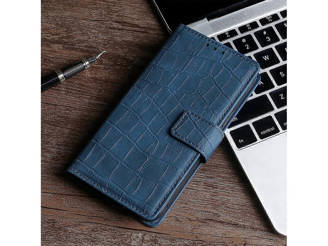 Capa De Celular De Couro Pu Com Textura De Crocodilo E Fecho Magnético Para Honor 9a