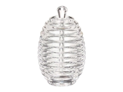 Pote De Acrílico Transparente Para Mel, 236 Ml (8 Oz), Com Tampa E Colher Dosadora, Ideal Para Armazenar Mel E Geleia.