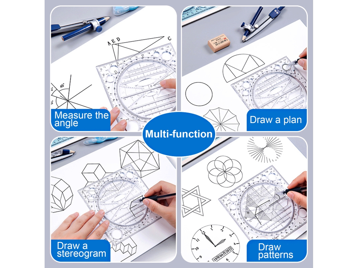 Régua De Desenho Geométrica Caleidoscópica
