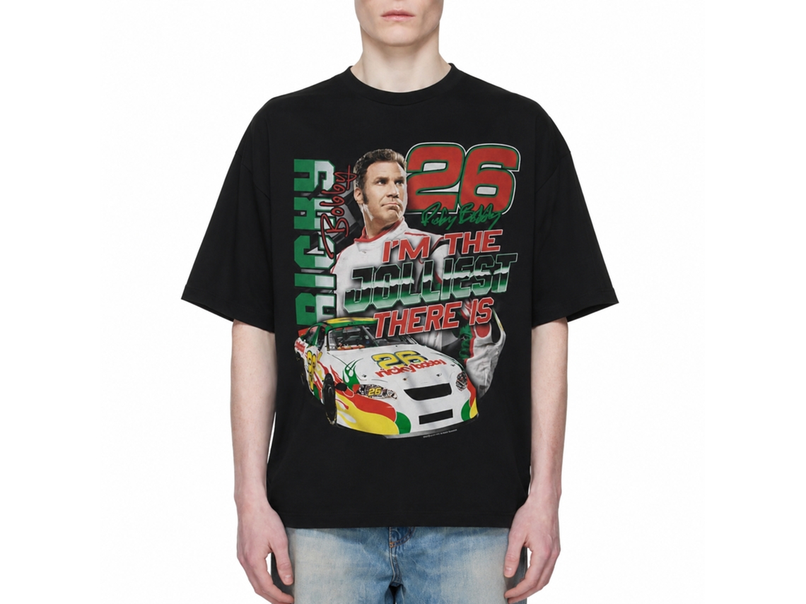 Rockinstone Talladega Nights Jolliest There Is Black T-shirt Size:s