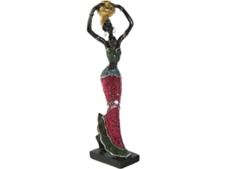 Estatua De Mujer Africana Escultura De Figura Tribal Arte Africano Decoración Para Mesa Regalo Coleccionable