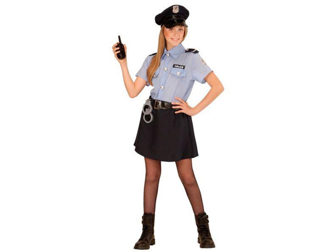 Fato Menina Polícia Tamanho 5-7 Anos