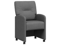 Conjunto 2 Cadeira De Jantar Vidaxl Cinzento Poliéster (57 X 67 X 95 Cm)