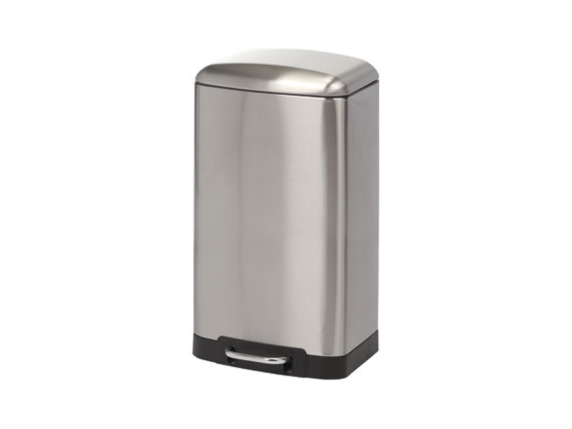 Cubo Pedal Rectangular Metalico Cromado
