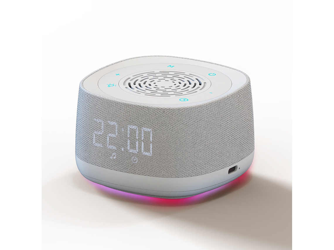 Coluna Bluetooth com Ruído Branco, Auxiliar para Dormir, Aliviador de Stress, Branco ZYBLSSBB