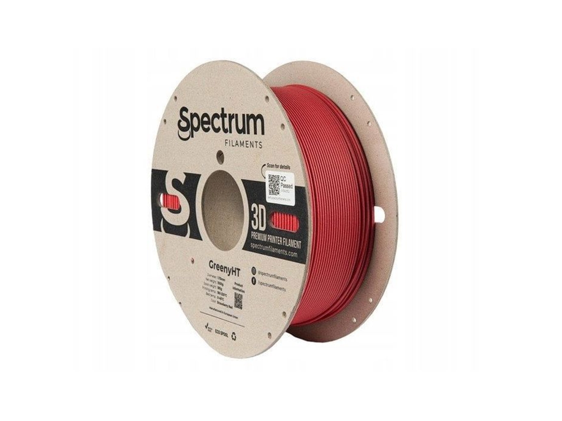 Filamento para impressora 3D Spectrum Filament, verde, 1,75 mm, 1000 g, 80702, vermelho morango