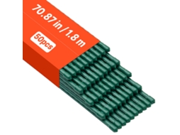 Tutores Para O Cultivo De Plantas Trepadeiras, Diâmetro 11 X 1800 Mm, 50 Unidades, Verde Vevor