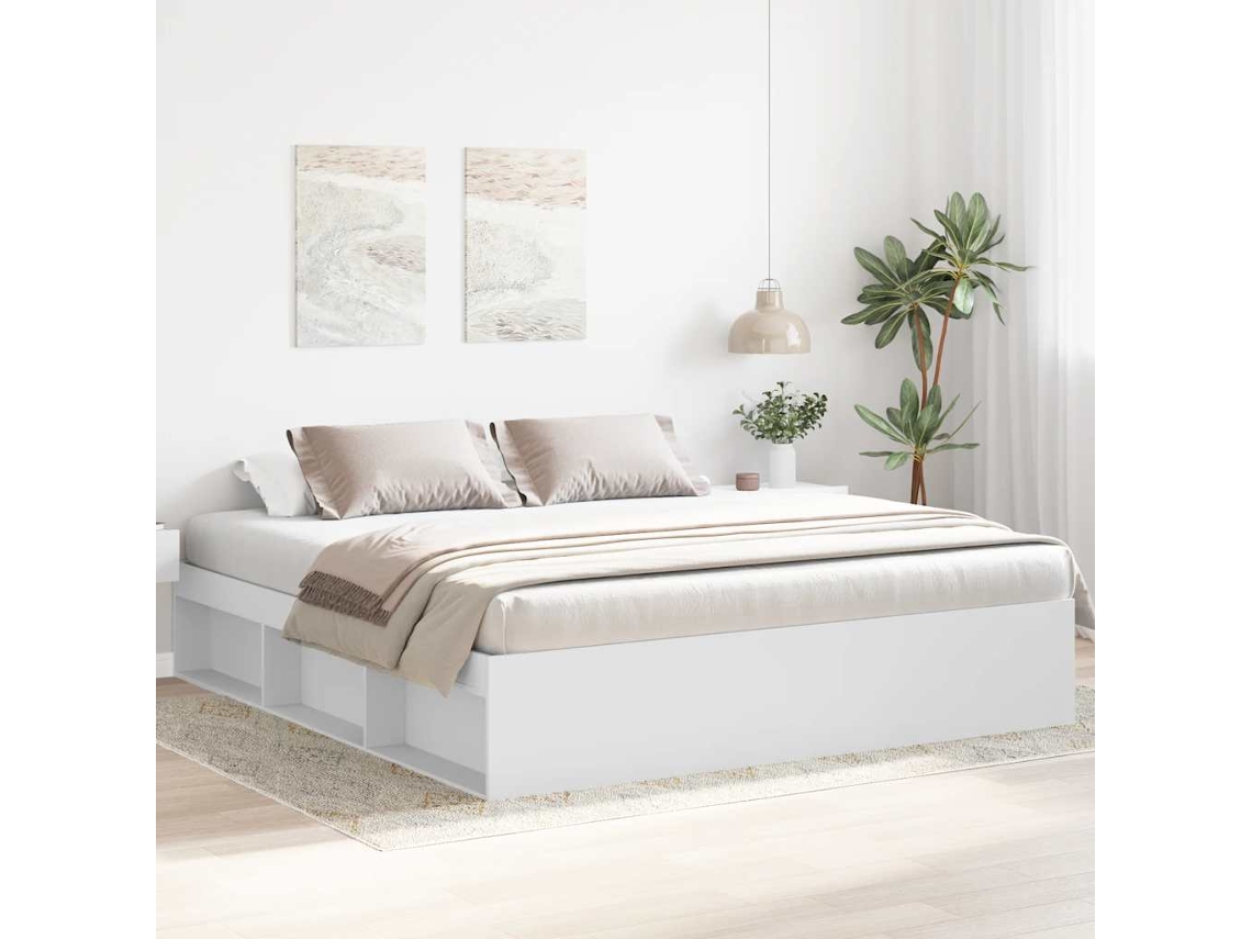 Estrutura De Cama Super King Size 180x200 Cm Branco