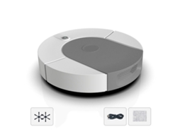 Aspirador Robô com Sucção Potente Automático USB Recarregável para Pisos Duros Cinza | S/MARCA