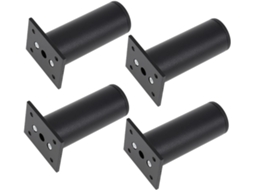 Conjunto De 4 Pés Suporte Ajustáveis Para Móveis Em Liga Alumínio Espacial, Ideais Para Mesas E Armários