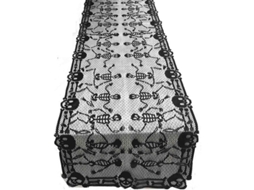 2026-mantel Para Mesa De Halloween, 18x80 Polegadas, Encaje Negro Com Design De Esqueleto Dançando Divertido