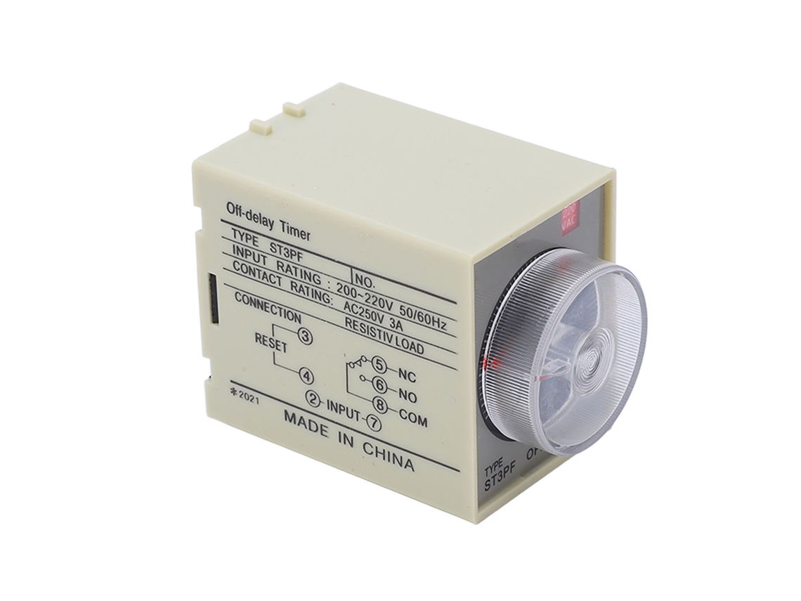 Relé de Atraso no Desligamento YURU com Controle de Botão Timer Preciso Ac200 220v