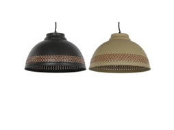 Candeeiro de Teto DKD HOME DECOR Castanho Preto Creme Metal 50 W 39 X 39 X 22 Cm 2 Unidades