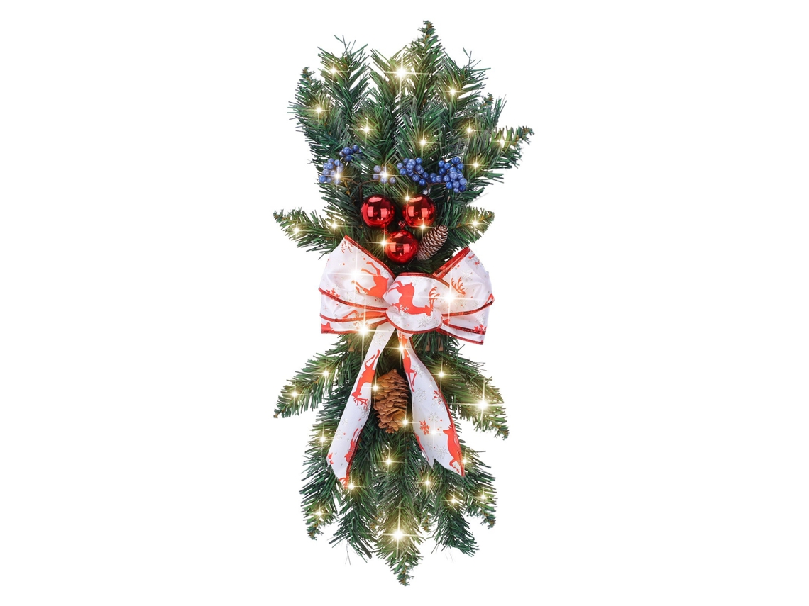 Laxiscreed 02 Style Pisca-christmas Decorativo Para Escada Com Guia E 2 Pilhas Aa