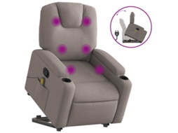 Stand Up Massage Recliner Chair, Stand Up Massage Recliner Chairs Vidaxl Cinzento-acastanhado Tecido
