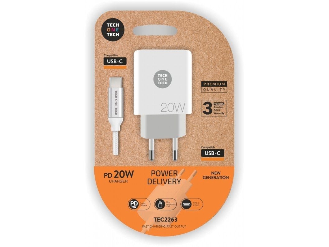 Carregador Pared Tipo Usb TECH ONE TECH Ver descripción Branco