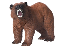 Mali modelo de Urso Marrom Brinquedo de Ação Simulado Selva Animal com Pvc para Crianças 3+