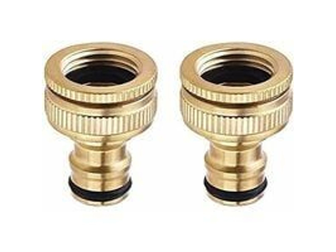 Conector Para Mangueira, 2 Unidades, Em Latão, Para Sistemas De Rega, Depósitos E Tubagens Exteriores