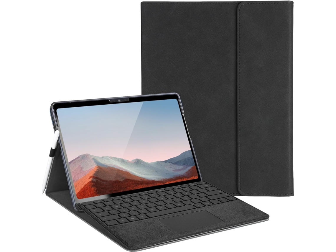 Capa Flip Resistente HEXINYIGJLY para Surface Go2/3/4, antichoque, suporte caneta, bolsa preta | HEXINYIGJLY