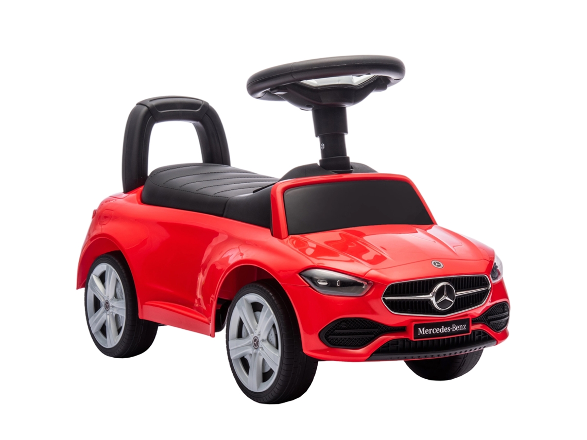 Carrinho Elétrico Infantil Mercedes-benz Classe C Para Crianças De 18 A 36 Meses Com Buzina, Sons De Motor E Espaço Para Armazenamento - Vermelho