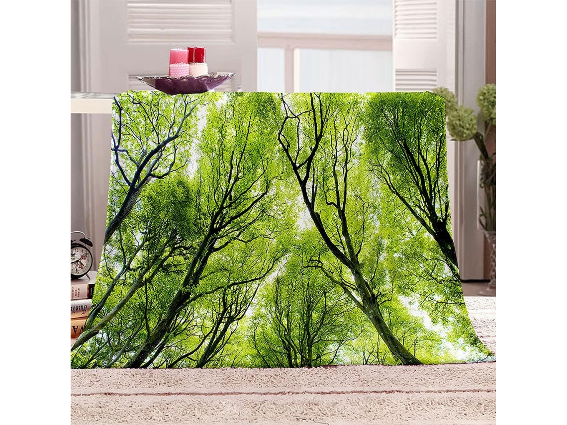 Manta com Estampa de Paisagem Fl em Microfibra 70x100cm