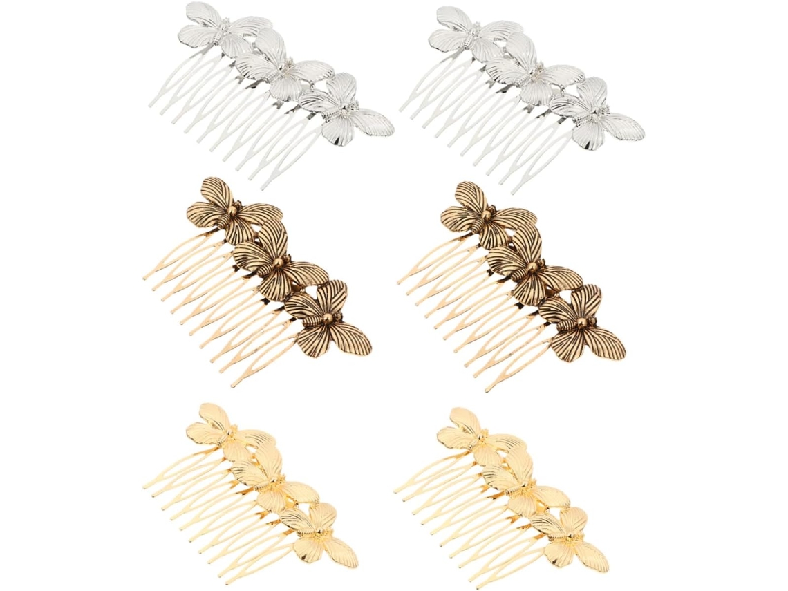 Conjunto De 6 Presilhas De Cabelo Com Estampa Vintage, Acessório De Cabelo Para Casamento Para Mulheres