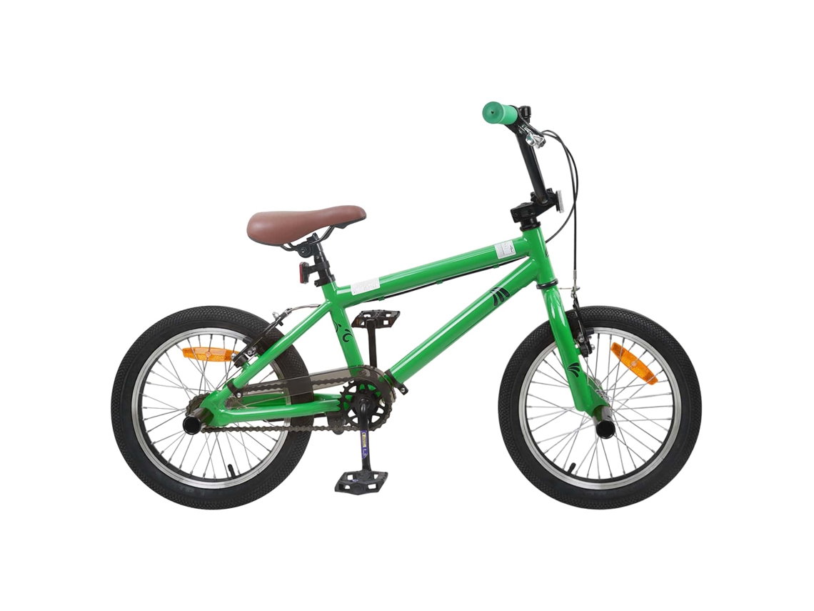 Vidaxl Bmx 16 Polegadas Para 5-8 Anos Verde
